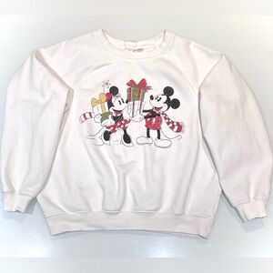 H&M x Disney Mickey and Minnie Mouse Christmas Crewneck Sweatshirt
